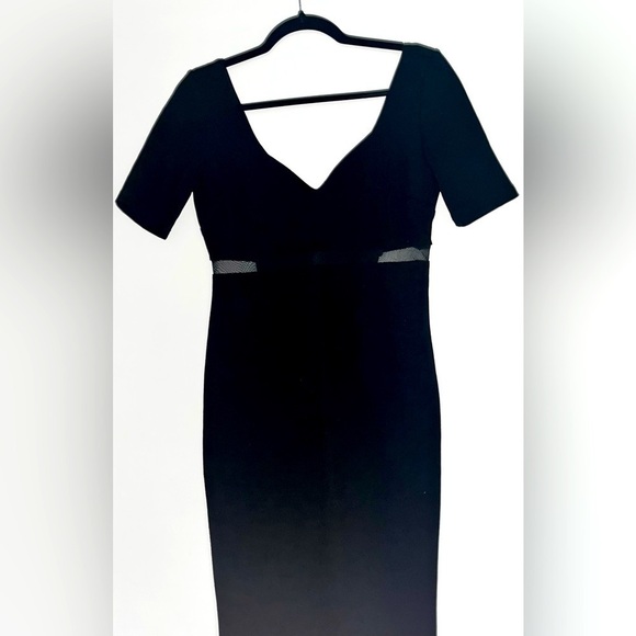 Nwot Olivaceous Double V Mesh Cocktail Dress - Size Medium - Picture 3 of 6